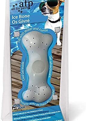 ALL FOR PAWS Chill Out Cooling Dog Toy Frozen Summer Cool Ice Bone Chew Toy Hydration Refreshing Fetch Bone - Large