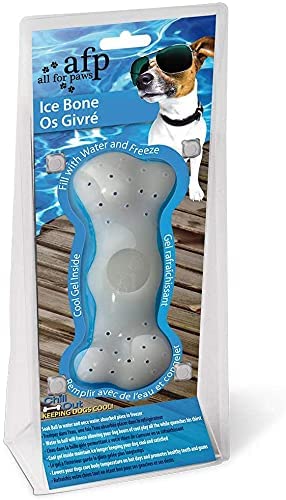 ALL FOR PAWS Chill Out Cooling Dog Toy Frozen Summer Cool Ice Bone Chew Toy Hydration Refreshing Fetch Bone - Large