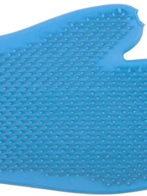 Ancol Ergo Rubber Grooming Glove for Dog, Blue