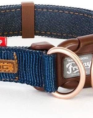 EzyDog Double Up Dog Collar, Large, Denim
