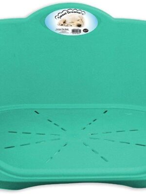 World of Pets Green Plastic Waterproof Dog Beds Baskets Available in 4 Sizes