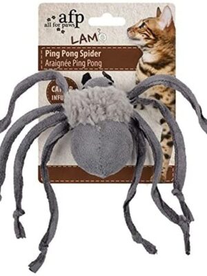 ALL FOR PAWS Lamb Ping Pong Spider Catnip Toy