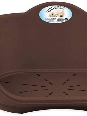 World of pets Dog bed basket pet cat puppy heavy duty plastic waterproof small brown
