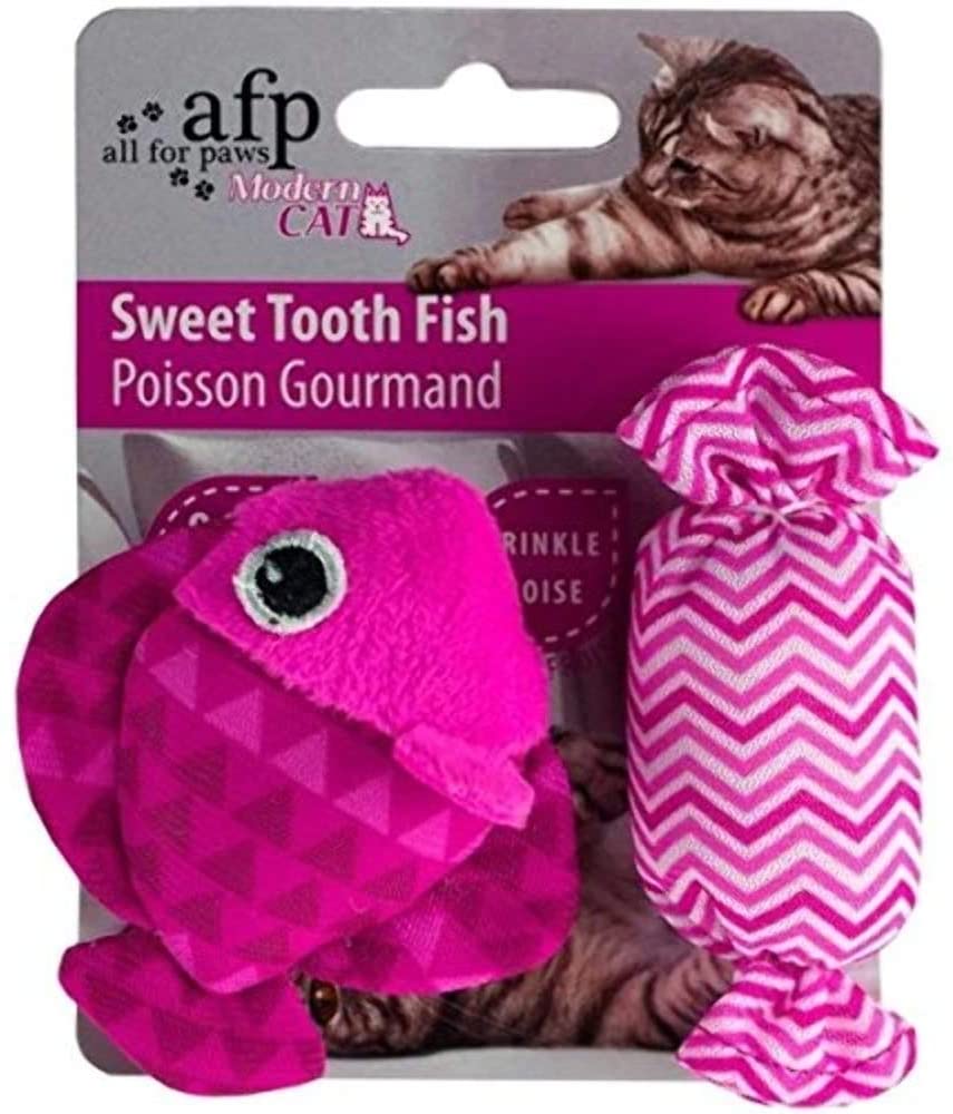 ALL FOR PAWS Modern Cat Sweet Tooth Fish Catnip Toy, 1 kg
