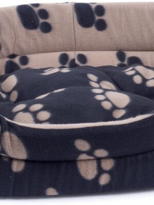 Petface Archies Oval Dog Bed, Large, Black