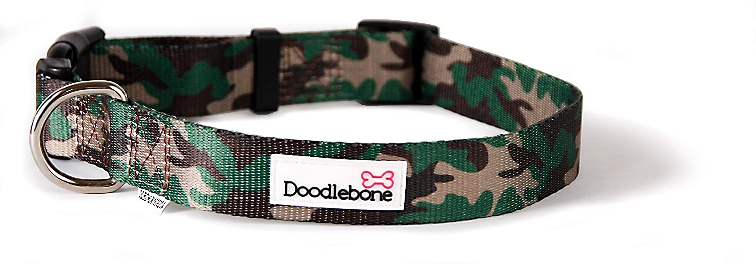 Doodlebone Bold Dog Collar, Camo, X-Small