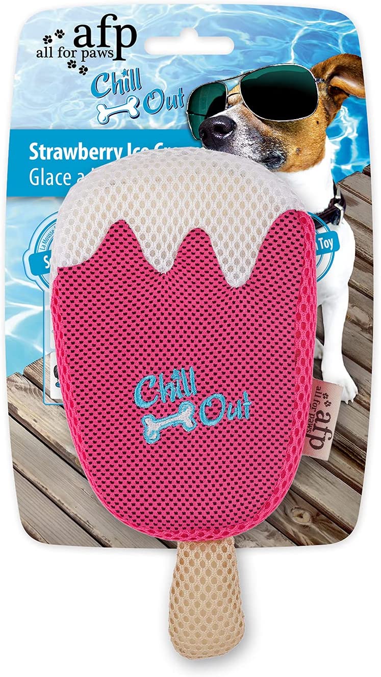 All For Paws Chill Out Blueberry Ice Cream Dog Chew Toy, 2.5 kg (Stawberry Ice Cream)