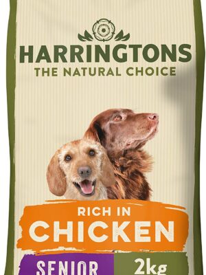 Harringtons Complete Senior Dry Dog Food Rich in Chicken & Rice 2kg, pack of 4