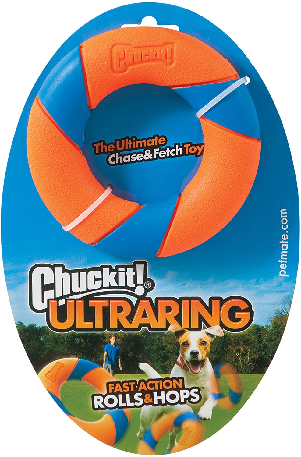 Chuckit! Ultra Ring Rubber Dog Toy Chase and Fetch Play High-Visibility Durable Chew Toy