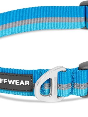 RUFFWEAR Crag Dog Collar, Reflective and Comfortable Collar for Everyday Use, Blue Dusk, 14"-20"