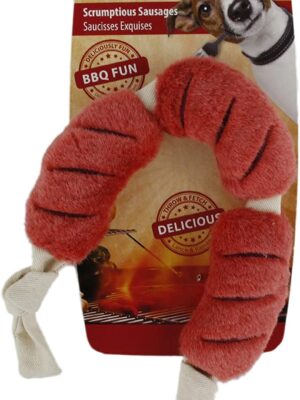 All for Paws Plush Scrumptious Sausages Pet Toys, Large