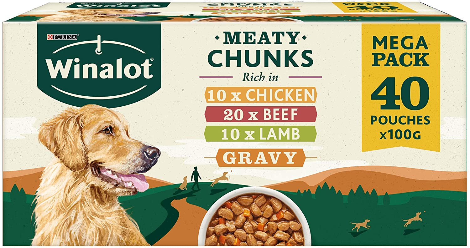 Winalot Dog Food, Mixed in Gravy, 40 x 100g