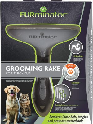 FURminator Grooming Rake for Cats and Dogs