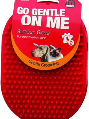 Mikki Dog, Cat Rubber Grooming Glove - Short Hair Remover - Brush for Small, Medium and Large Pets