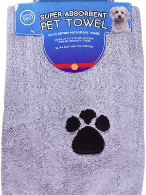 World of pets Super Absorbant Micofibre Pet Towels for Dogs 2 Pack