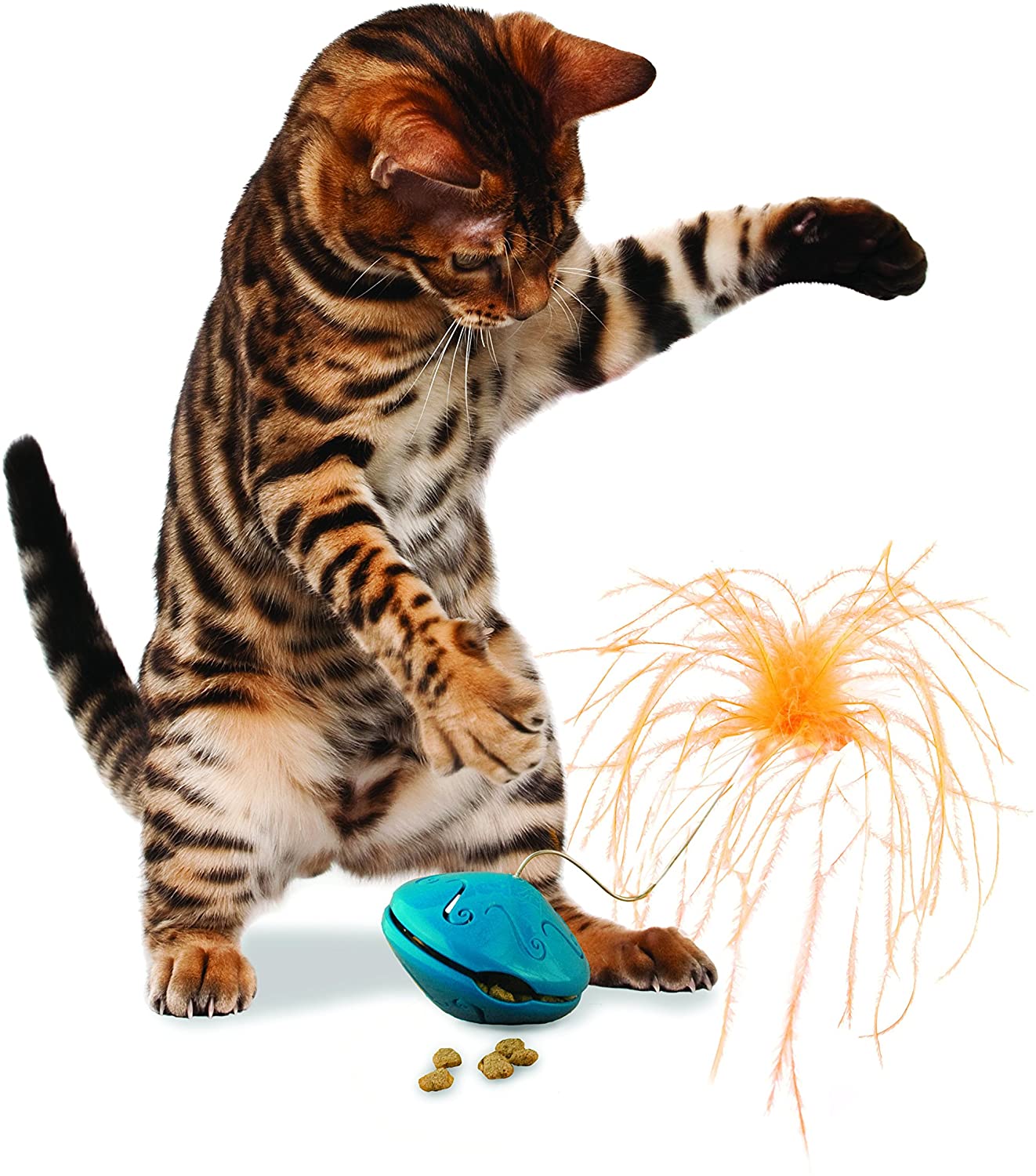 PetSafe Funkitty Twist 'n Treat Cat Teaser, Interactive Treat Toy, Food Dispenser, for Cats of All Ages - Image 2