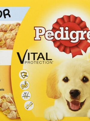 Pedigree Vital Protection dog food with chicken and lamb in jelly, 48 bags (4 x 12 x 100g)