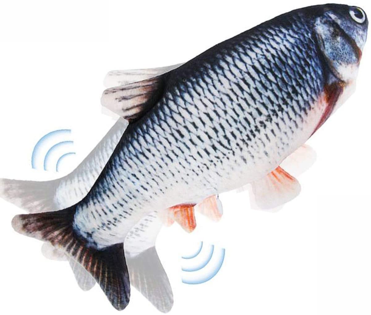 Electric Floppy Fish Cat Toy, 11" Realistic Flopping Fish Dog Toy - Image 2